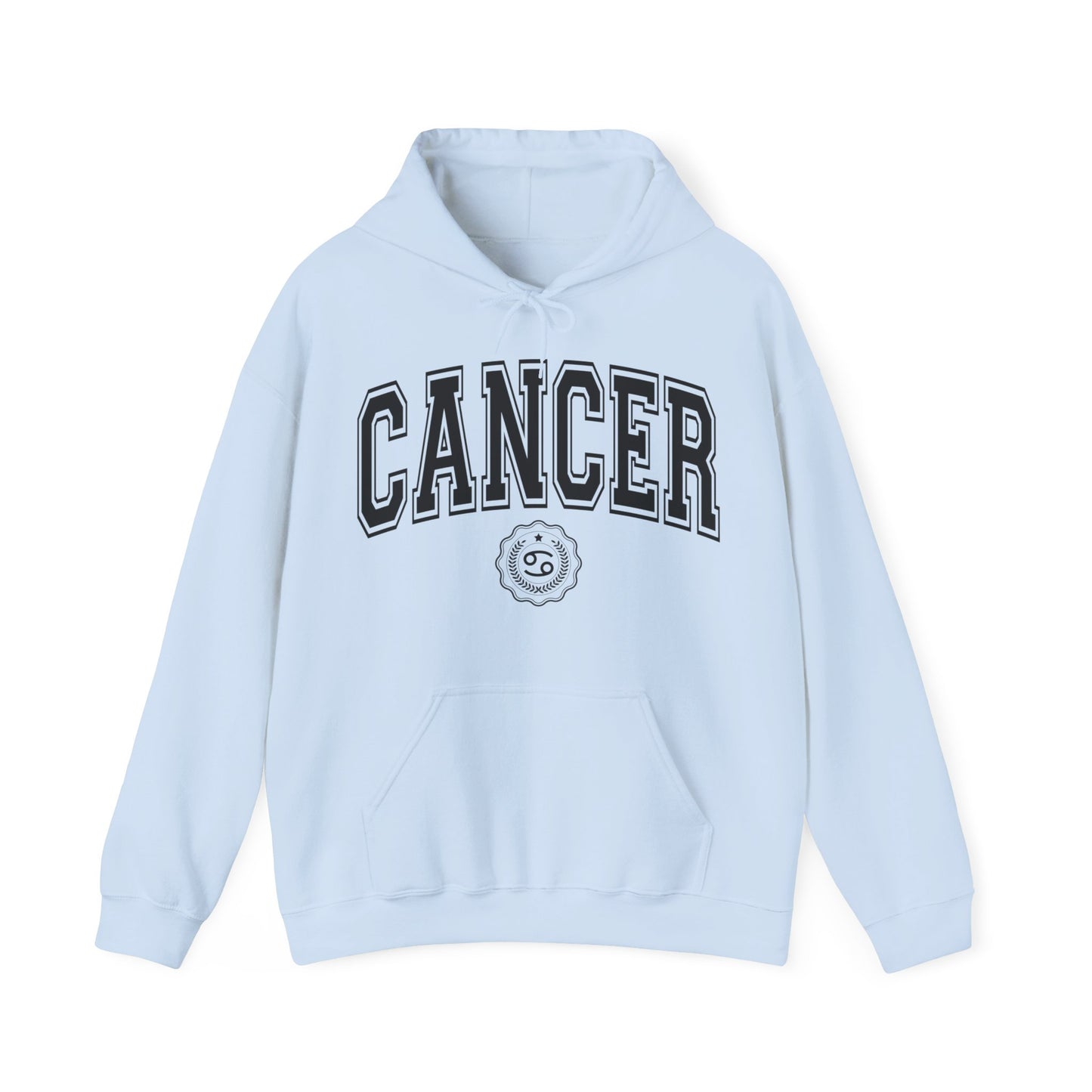 Sudadera con capucha estilo universitario contra el cáncer