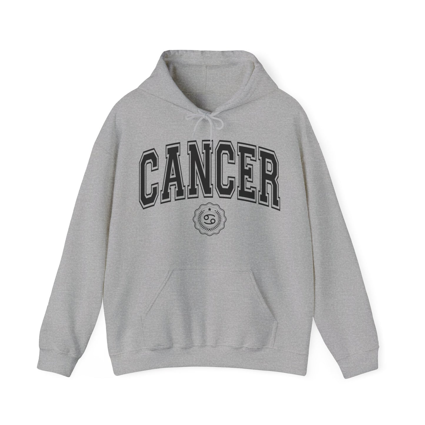 Sudadera con capucha estilo universitario contra el cáncer