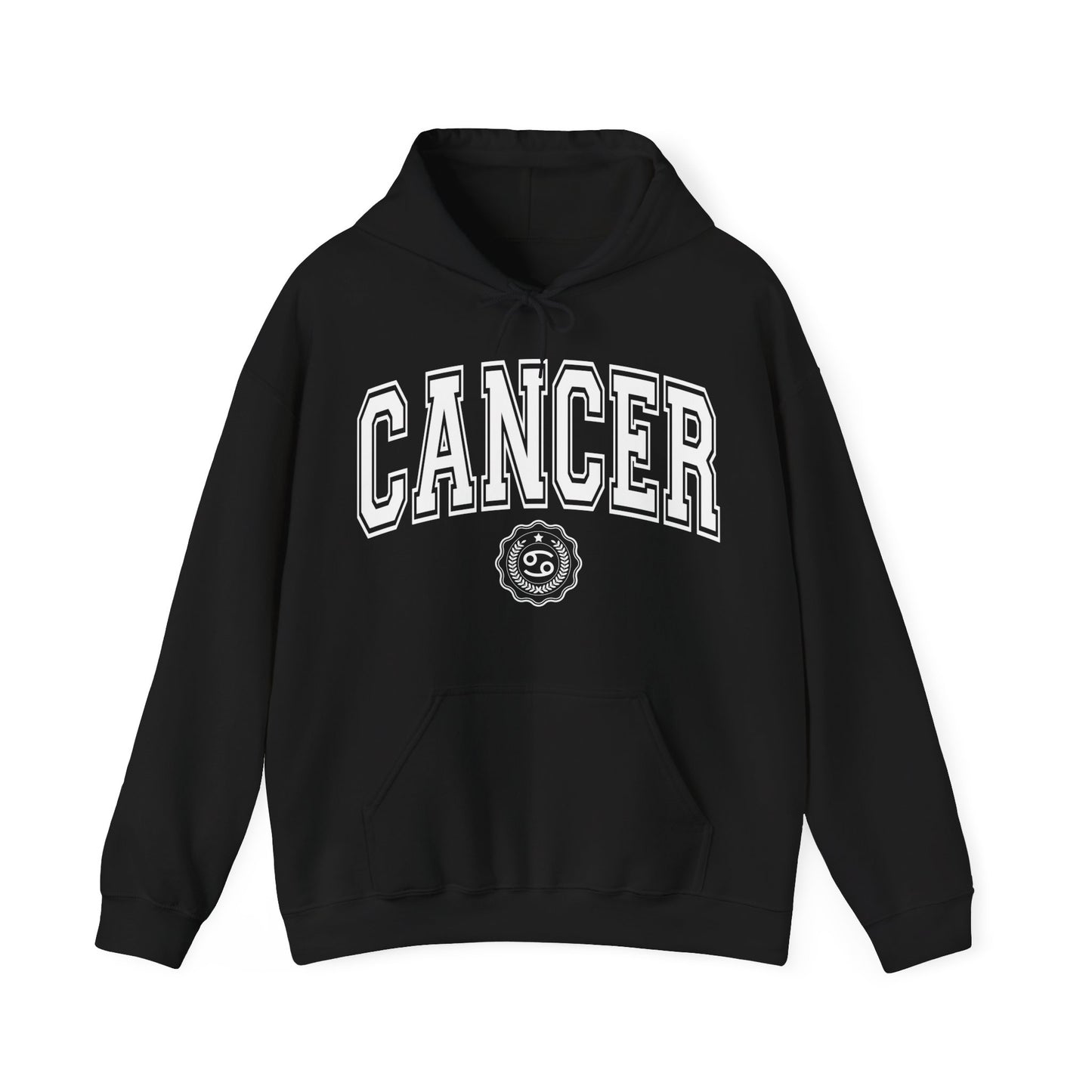 Sudadera con capucha estilo universitario contra el cáncer