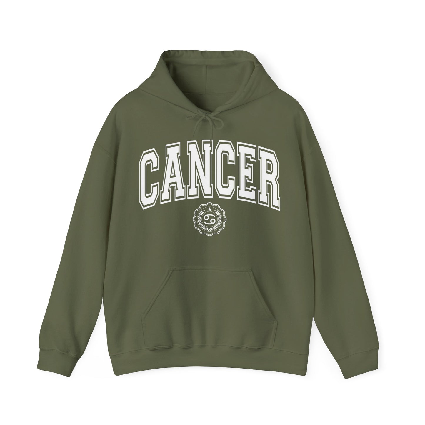 Sudadera con capucha estilo universitario contra el cáncer